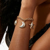 Boho Celestial Theme Jewelry Set Ladies Sun Moon Star Pendant Necklace Matching Bracelet and Tassel Dangle Earrings Ornament Set - Image 6