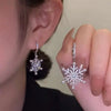 Christmas Snowman Imitation Pearl Drop Earrings for Women Shiny Rhinestone Snowflake Dangle Earring Year Jewelry - Image 14