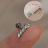 1Piece 16G Titanium Steel CZ Leaf Bee Piercing Lip Labre Studs Tragus Helix Cartilage Couch Lobe Earrings Body Jewelry For Women - Image 10