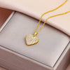Sweet Sexy Zircon Crystal Series Pendant Necklaces For Women Female Stainless Steel Neck Chain Jewelry Girls Party Gift - Image 4