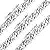 Stainless Steel Cuban Figaro and Wheat Link Necklace in 5 mm or 7 mm Widths - Image 10