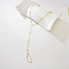 style Stainless Steel Chain Bracelet for Women, a Unique and Elegant One-Piece Finger Chain Bracelet - Image 1