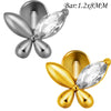 Clear Stone Labret Piercing Stud with Square Heart and Trapezoid Styles - Image 12