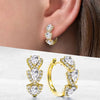 Silver Blue Cubic Zirconia Hoop Earrings Wedding Party Elegant Accessories for Women Jewelry Gift - Image 9
