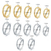 Eight-Pair Oversized Hoop Earring Set in Gold-Tone or Silver-Tone - Image 2