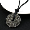 Men's Vintage Viking Rune Compass Pendant Necklace Metal Pagan Amulet for Men Accessories Necklace - Image 2