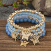 4Pcs Butterfly Beaded Bracelet Set For Women Pink Acrylic Beads Elastic Chain Bangle Female Bohemian Party Jewelry Gift - Image 6