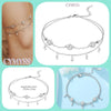 Dainty Silver 2 Layer Cubic Zirconia Anklet Gold Plated Summer Beach Jewelry Gift For Women Daily Birthday Gift - Image 9