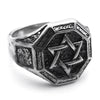 Jewish Vintage Punk Hexagram Star of David Ring Men Stainless Steel Male Boy Biker Jewelry Creativity Gift R592S03 - Image 3