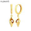 Silver Needle Gold-color Hoop Earrings for Women Shell Pendants Earrings Jewelry Gifts - Image 15