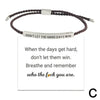 Don't Let The Hard Days Win Bracelet Stainless Steel Engraved Tube Adjustable Braided Rope Bangle Jewelry Gift for Women Men - Image 5