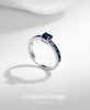 MODIAN 925 Sterling Silver Luxury Square Blue Cubic Zirconia Ring Classic Romantic Rings for Women Wedding Gift Fine Jewelry