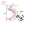 ZS 1PC 16G Stainless Steel Lip Ring Internal Thread Labret Piercing Moonstone Ear Stud Moon Butterfly Cartilage Earring Jewelry - Image 17