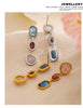 Geometric Drop Earrings with Stainless Steel Posts in Gold-Tone or Silver-Tone - Image 19