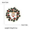 Christmas Rhinestone Wreath Brooches for Women Unisex Enamel Bell Pin Office Party Friend Gifts Accessories - Image 9