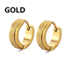 2pc Wide Frosting Stainless Steel Hoop Earrings Black Round Earring For Women Men Punk Vintage Circle Earring Jewelry Statement - Image 8