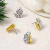 Cute Two Tone Gold Silver Color Women and Dog Stud Earrings Dog Mom Small Hoop Earrings Animal Pet Jewelry - Image 3