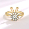 Beads Ring Fidget Spinner Rings Korea Crystal Butterfly Flower Star Moon Ring Jewelry Gift - Image 18