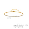 Cubic Zirconia Tennis Anklet for Women Stainless Steel Gold Plated CZ Foot Chain Layering Summer No - Image 7