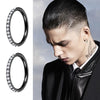 Hinged Stainless Steel Segment Piercing Ring with Stone Detail in 6 mm to 14 mm Sizes - Image 13