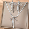 Aomogo Stainless Steel Set Bow Tie Pendant Snake Bone Chain Earrings Necklace Set for Women Jewelry Daily Match - Image 3