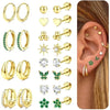 1Pair Flat Back Earrings for Women Steel Earrings Hoop Stud Cartilage Tragus Piercings - Image 9