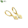 Silver Needle Minimalist Square Sign Pendant Hoop Earrings for Women Gold Earrings Party Jewelry - Image 9