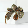 Rhinestone Flower Brooch Pin with Pearl and Leaf Designs - Image 18