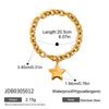 Gold-plated Stainless Steel Five-pointed Star Pendant Bracelet Necklace Jewelry - Image 8