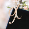 Women Rhinestone Brooch A-Z English Letter Gold Color Metal Pins Crystal Alphabet Jewelry Shirt Clothes Accessories Gift - Image 21
