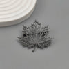Creative maple leaf texture stainless steel brooch, and men's suit accessories, lapel pins, husband gifts - Image 5