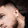 Personality Cool Mens Hoop Earrings, Silver Color Metal Hoops, Punk Hiphop Piercing Ear Jewelry - Image 3