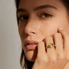 Style Sunburst Texture Signet Ring, Gold Plated Stainless Steel, Sizes 5 6 7 8, Minimalist Stackable Ring for Daily Wear - Image 2