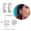 Silver Hoop Earrings For Woman Zircon Heart Shape Star Eardrop Earring Jewelry - Image 14