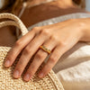 Beat Pattern Wave Plain Ring Gold Plated Women's Rings 316L Stainless Steel Accessories - Image 4