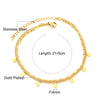 Double Layer Coin Disc Pendant Anklets Golden Color Stainless Steel Anti-allergic Rope Chain Leg Foot Bracelet Jewelry - Image 9