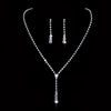 Rhinestone Necklace and Drop Earring Set in Multiple Color Styles - Image 7