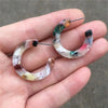 21 Colors Acetate Earrings For Women Green Wedding Prom Acetic Acid Hoop Earrings Jewelry Accessories Gift - Image 9