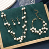 Elegant Multi-layer Stacked Imitation Pearl Necklace+Bracelet+Earrings Women's Jewelry Set Daily Party Wear Gift - Image 3