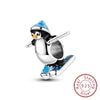 Silver Charms Beads Winter Snowflake Snowman Igloo Penguin Pendant Fit Bracelet Charms Women Jewelry Gift - Image 32