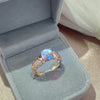 Texture Gradient Zircon Rings Rose Gold Color Gothic Jewelry Daily Unusual Rings For Women - Image 6