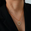 Stainless Steel Tree of Life Pendant Necklace for Women Hollow Life Tree Necklace With Zircon Border - Image 2