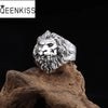 Qeenkiss Silver Ring for Men Father Vintage Adjustable Lion King Ring Jewelries Party Gift - Image 1
