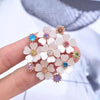 Multi-Style Floral Brooches, Enamel Rhinestone Flower Lapel Pins for Women - Image 4