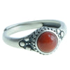 Bfclub Silver Rings For Women Men Jewelry Finger Adjustable Open Vintage Red Ston Ring For Party Birthday Gift - Image 6