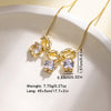 Birthstone Pendant Cute Cartoon Couple Charm Necklace With Cubic Zirconia Family Jewelry Gift For Women Mom Wife - Image 1