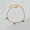 Seaside Holiday Stainless Steel Starfish Multi-element Colored Zircon Anklet Women Girl Vacation Jewelry Gift - Image 5