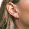 Stainless Steel Birthstone Earrings Minimalist Huggie Hoop Earrings for Women Tiny Round Circle Unisex - Image 3