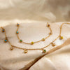 Sweet Colorful Zircon Necklace Earring Bracelet Set For Women Gold Pvd Plated Stainless Steel Jewelry - Image 6
