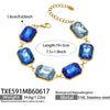 Chunky CZ Necklaces Bracelets Big Square Multi Color Zircon Necklace Bracelet Gold Plated Stainless Steel Statement Jewelry - Image 21